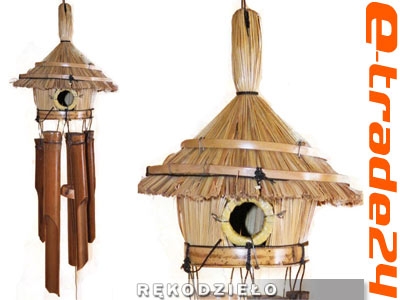 Dzwonek Bambusowy GONG wietrzny z Domkiem