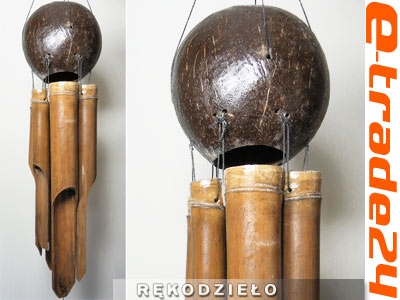 Dzwonek Bambusowy Gong wietrzny - BAMBUS z Kokosem