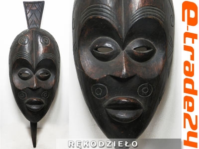 Etniczna Rzeźba Maska z Drewna - Rękodzieło 60cm
