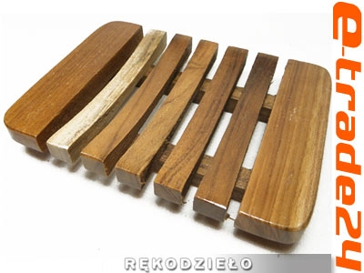 Stylowa Mydelniczka Drewno TEAK Rękodzieło