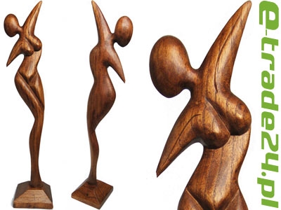 RZEŹBA 54cm Zmysłowa Kobieta Rękodzieło Drewno Statua