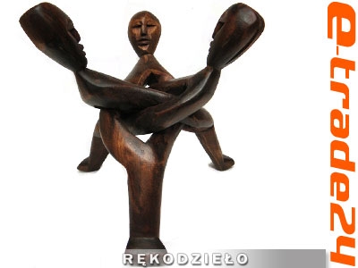 Rzeźba z Afryki UNITY Symbol Jedności Rękodzieło S