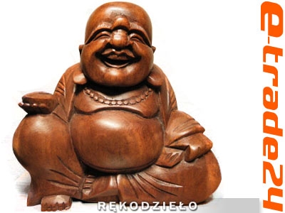 Rzeźba BUDDA - figurka drewno Suar Rękodzieło
