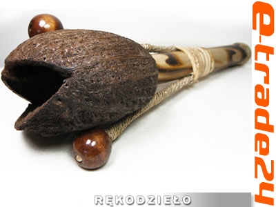 KLEKOTKA Instrument z Kokosa Marakas Rękodzieło