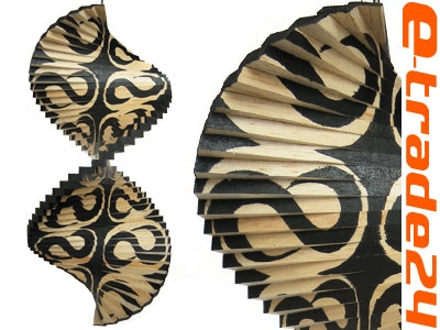 Kręcioł Spiral Wietrzny z Drewna - 30cm Zawieszka