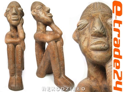 RZEŹBA Sztuka Afryki Figurka Człowiek AFRYKA Rekodzieło