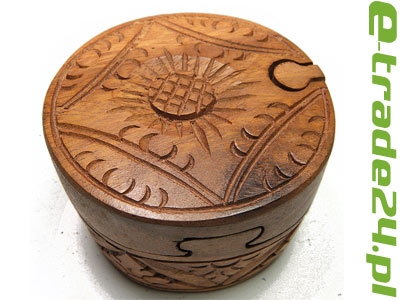 Szkatułka Pudełko Rzeźbione z Drewna na Biżuterię