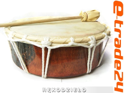 Bębenek, Tamburyn Instrument BĘBEN Drewno śr21cm 