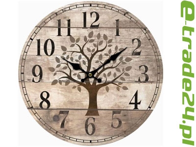  Stylowy Zegar 33cm Zegary Drzewo życia do Kuchni Salonu